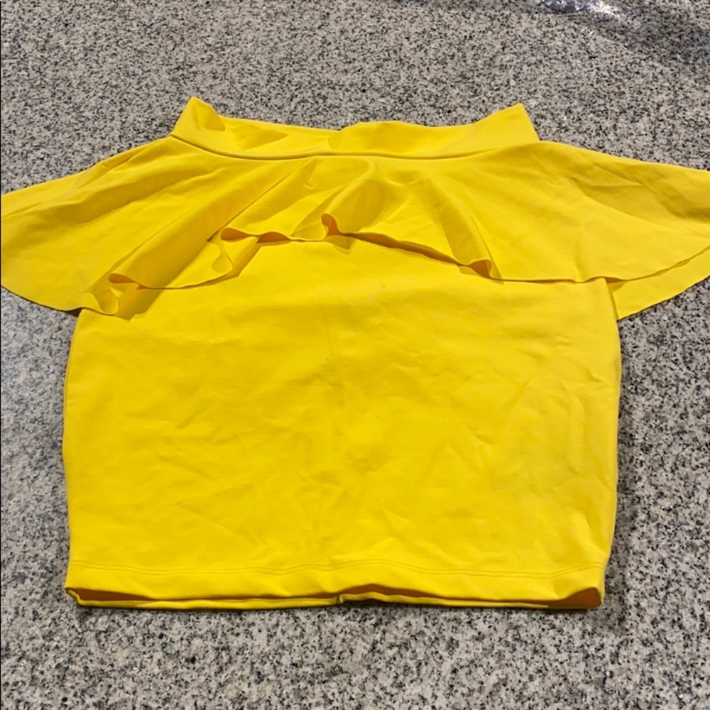 Bebe yellow mini skirt